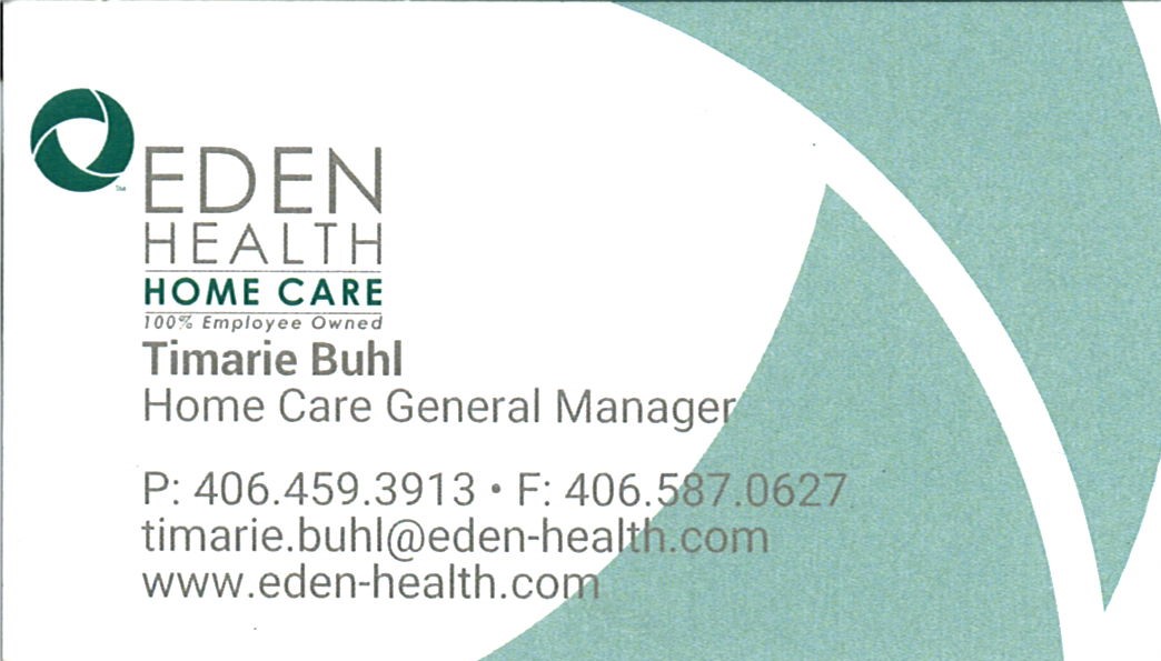 Eden Health Home Care Business Card