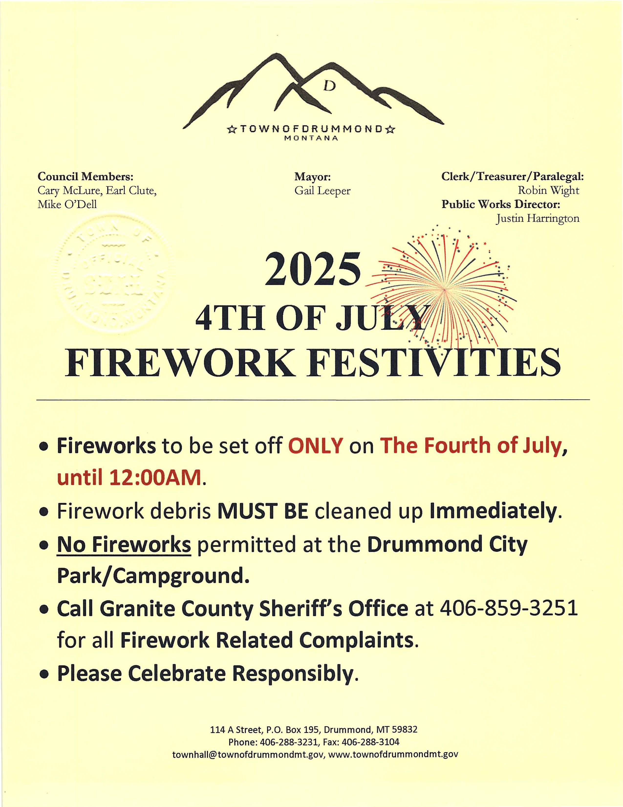 VERBIAGE firework blast